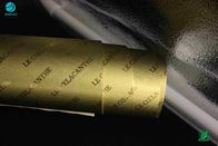 Kabartma Logosu Şirket Adı Altın Sürtünme Sigara Alüminyum Folyo Kağıt Metalleştirme Lamine Uzunluk 1500m