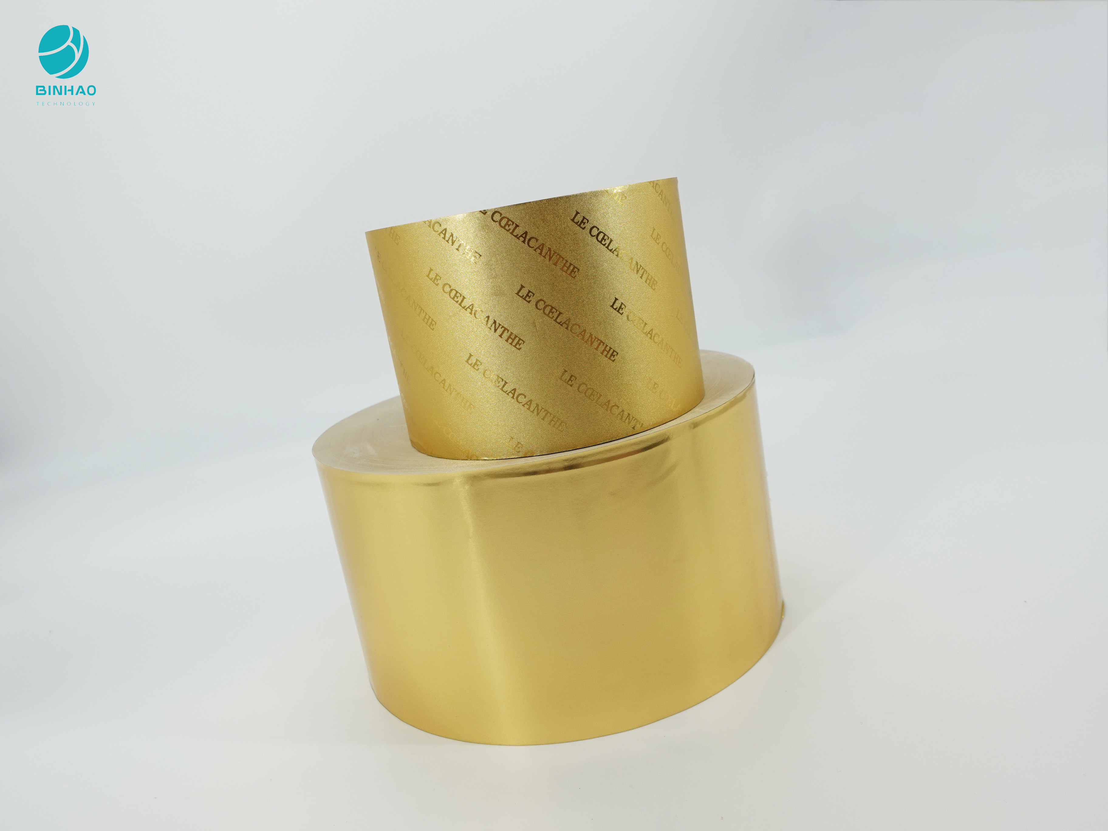 Sigara Paketi İçin Pürüzsüz Yüzey Kabartmalı Logo Altın Alüminyum Folyo Kağıdı