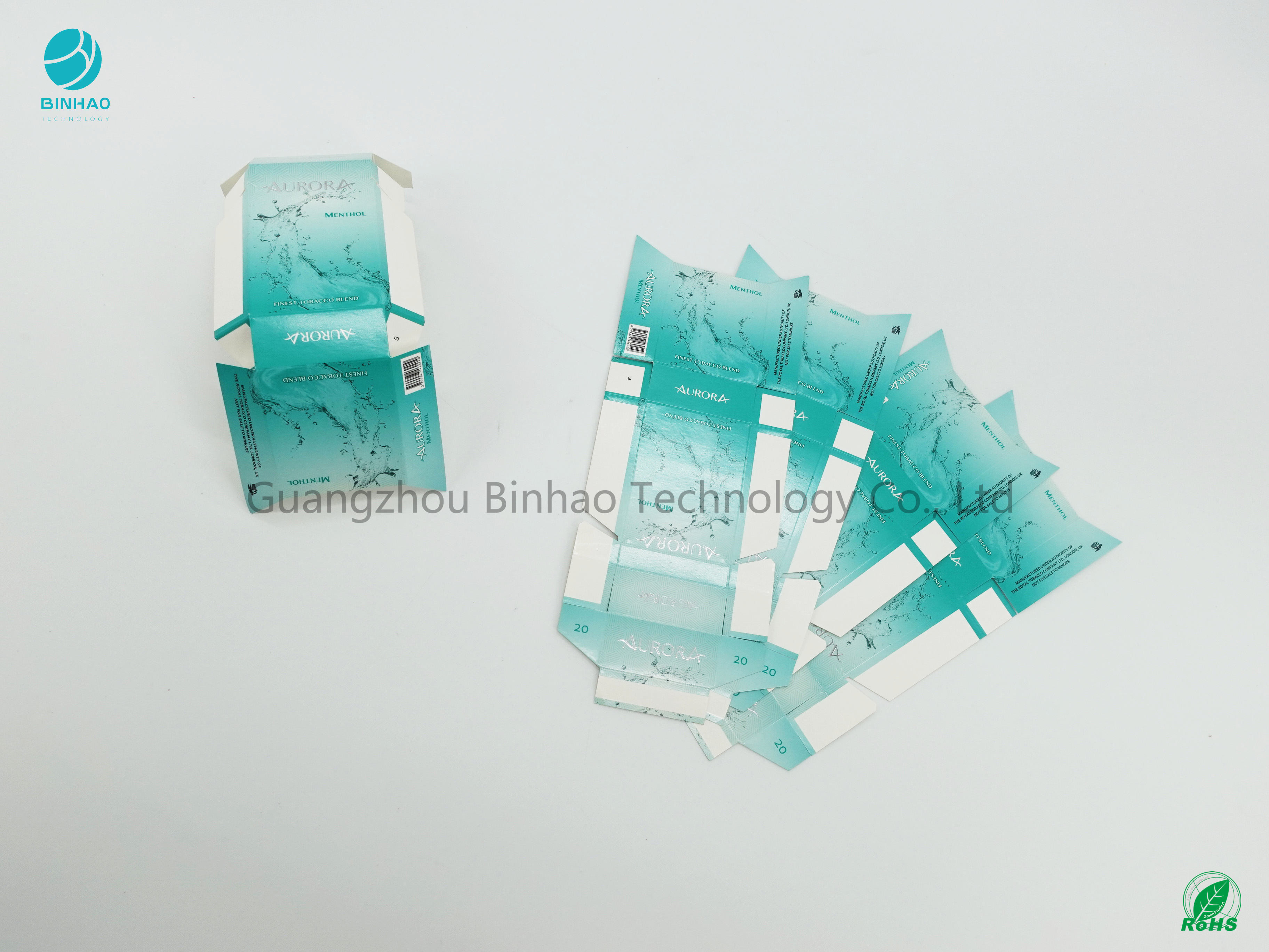 UV Baskı Parlak Renkli Yüzey Sigara Kutuları Özelleştirilmiş 220gsm Karton