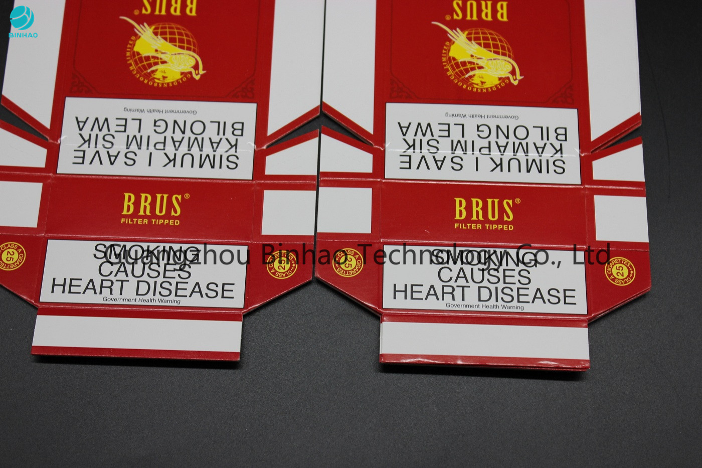 Çevre Dostu Özel Karton Sigara Kutuları / Tütün Kırmızı Paket