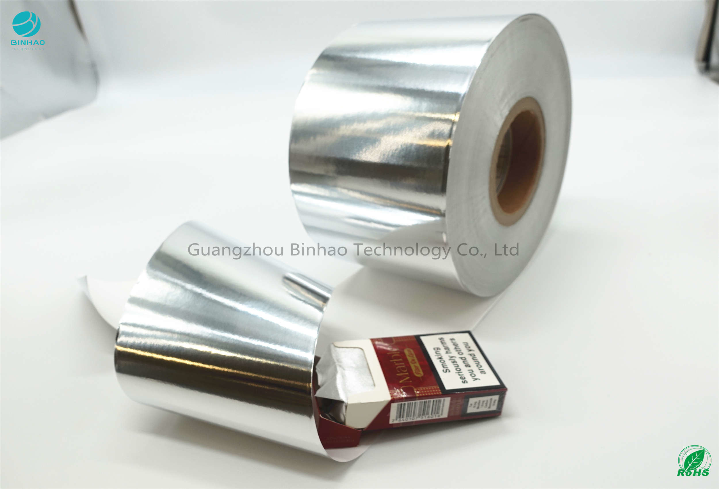 Isı Sızdırmazlık 76mm 0.3Mpa Tütün Alüminyum Folyo Kağıt Gümüş Renk