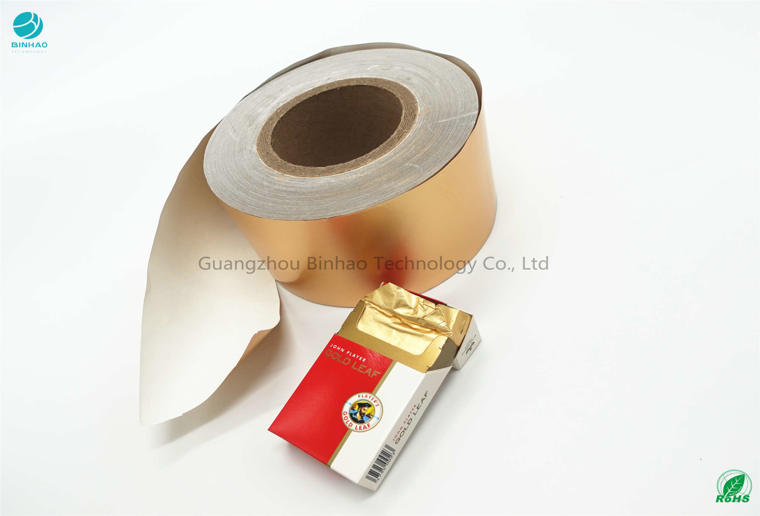Tütün Paketi İçin Parlak Altın 85mm% 95 Alüminyum Folyo Kağıt