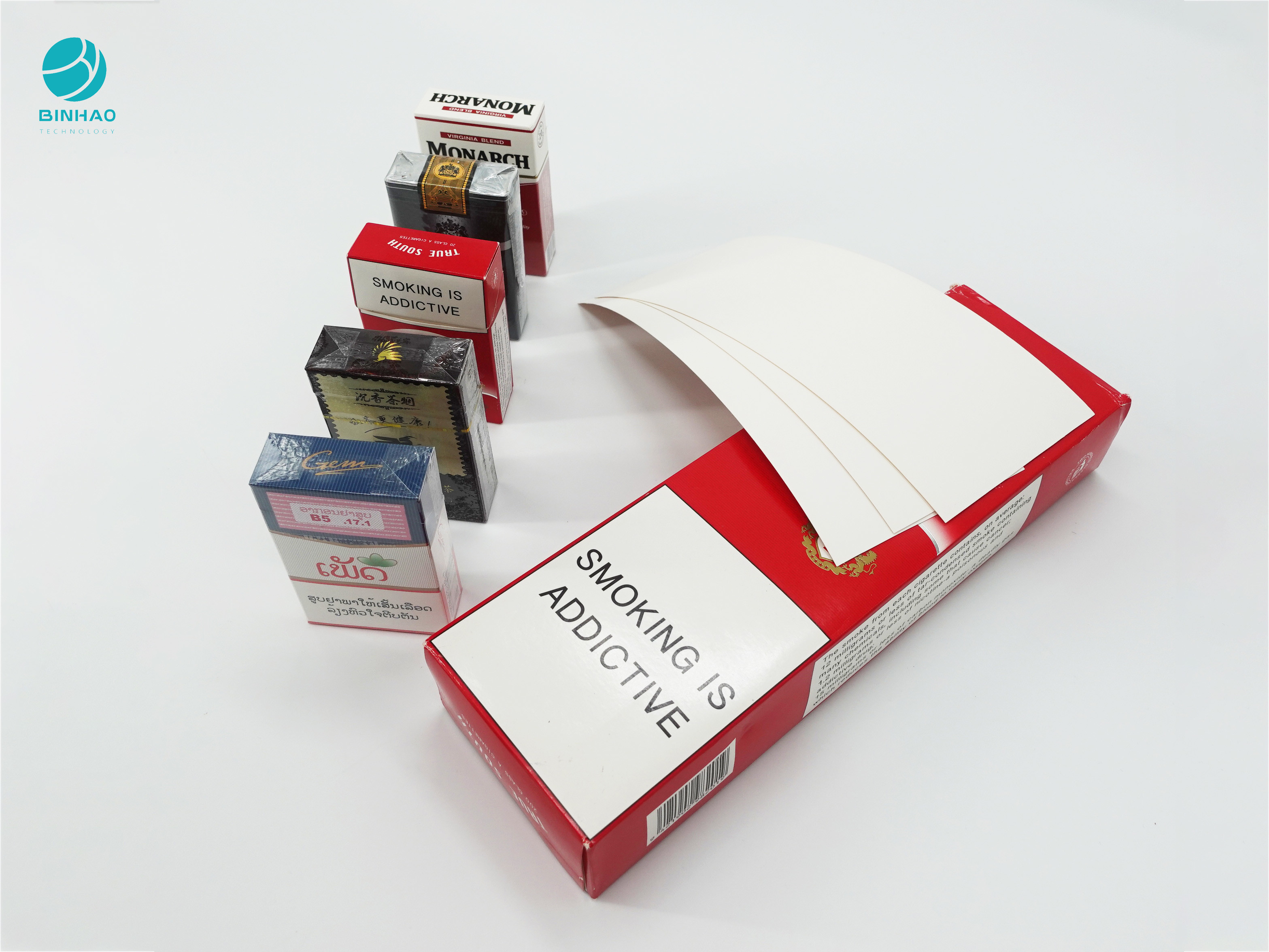Sigara Tütünü İçin Dayanıklı Kabartmalı logo Ambalaj Kutusu Karton Kutu