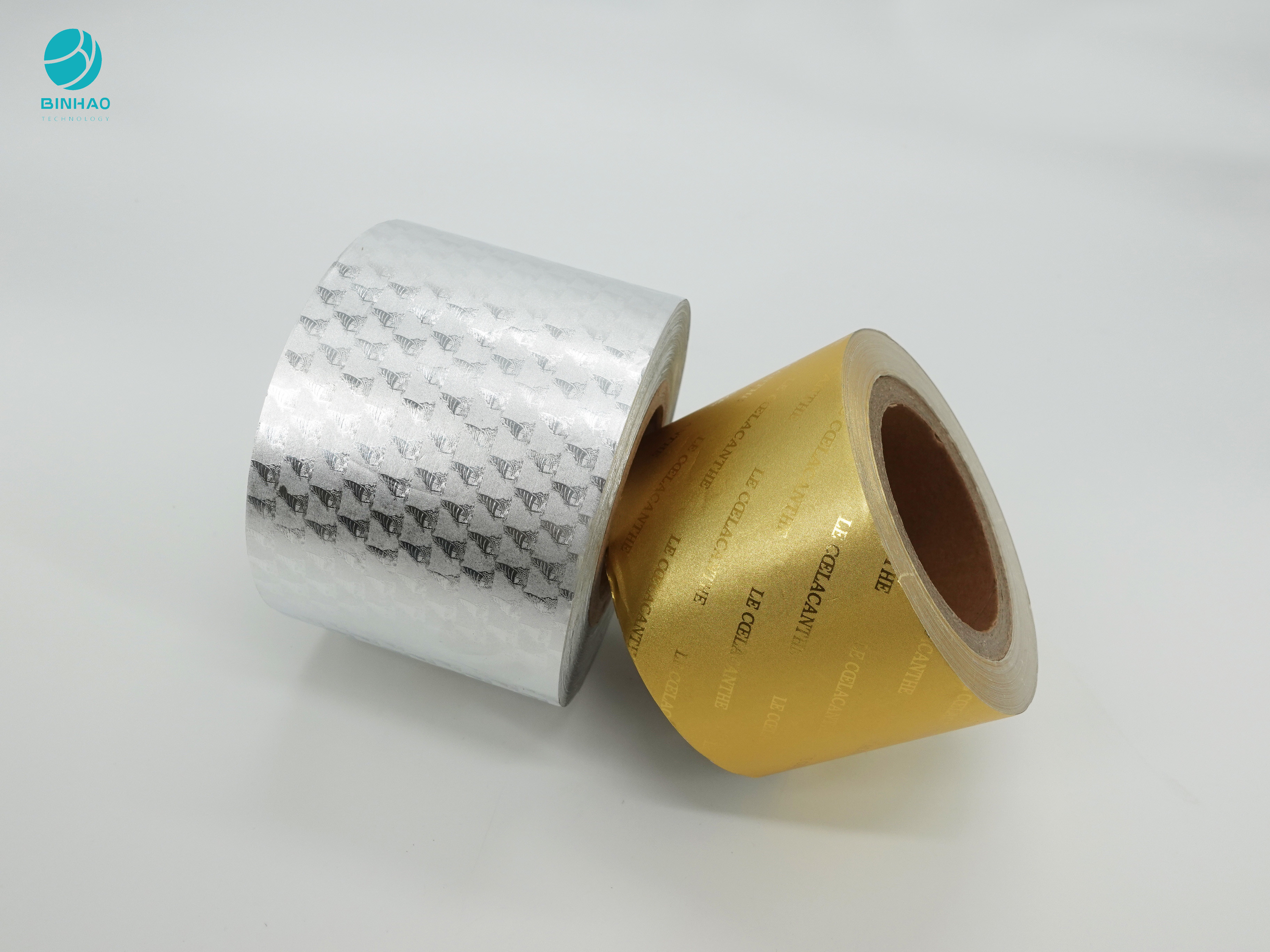 Sigara Paketi İçin 6.5Mic Altın Gümüş Kabartma Logo Alüminyum Folyo Kağıt